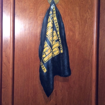 A Pittsburgh Steeler's 'Terrible Towel,' trompe l'oeil-style!