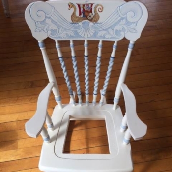 A child's rocking chair.