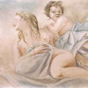 Ceiling mural, Shadyside. Venus and Cupid