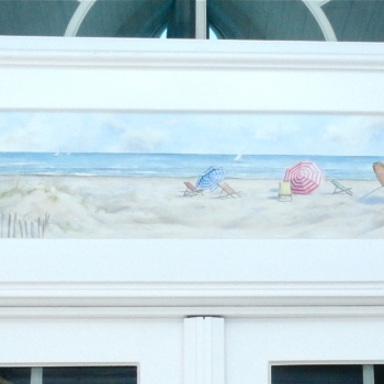 Beach house mural.