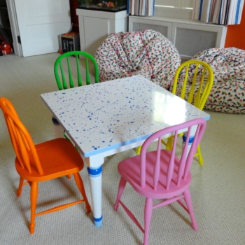 A child's table & chairs.